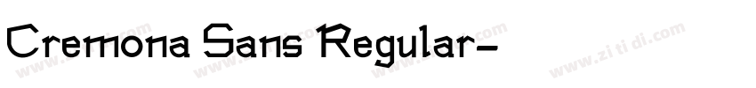 Cremona Sans Regular字体转换